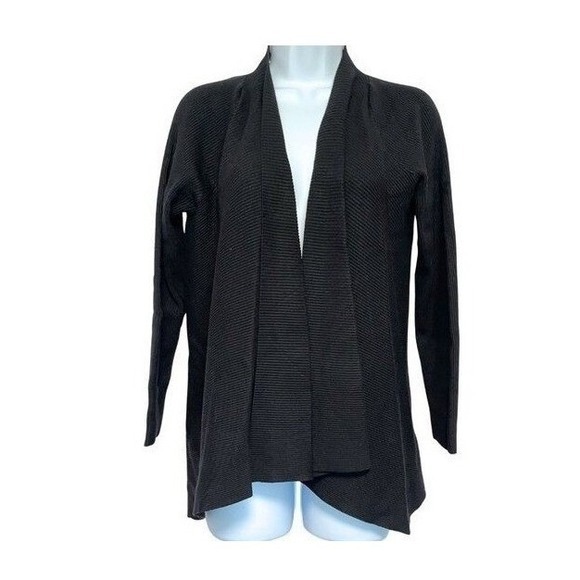 Design History Sweaters - Design History Open Front Cardigan Sweater Womens Size L Black Casual Office